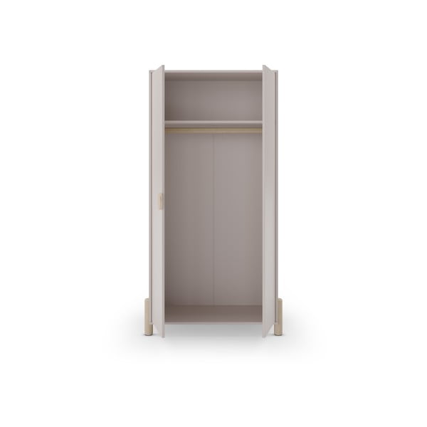 Iš pušies masyvo vaikiška spinta kreminės spalvos 93x180 cm Enola – Marckeric-image-4