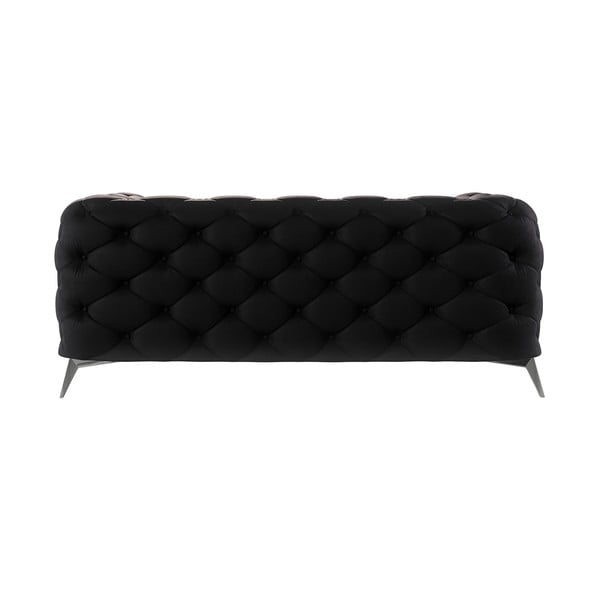 Juodos spalvos iš velveto sofa 185 cm Chelsea – Ropez-image-2