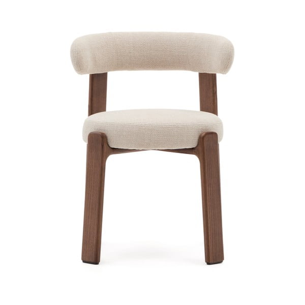 Rudos spalvos/smėlio spalvos iš uosio masyvo valgomojo kėdė Granite – Kave Home-image-3