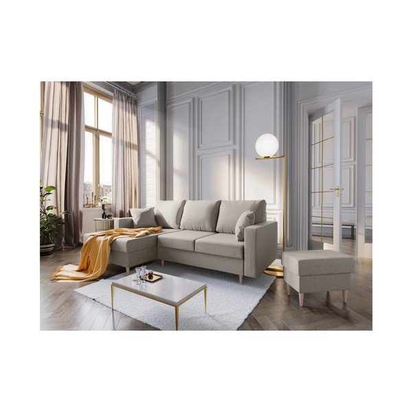 Smėlio spalvos pufas Mazzini Sofas Aubrieta, 60 x 45 cm-image-4