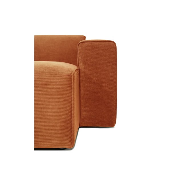 Oranžinės modulis aksominei sofai Scandic Sting, dešinysis kampas-image-4