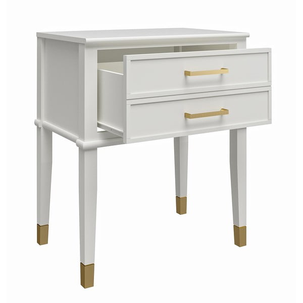 Baltos spalvos naktinis staliukas Westerleigh – CosmoLiving by Cosmopolitan-image-3
