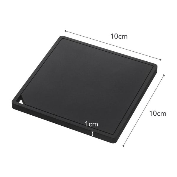 Kvadratinis juodas karšto puodo kilimėlis YAMAZAKI Tower-image-3