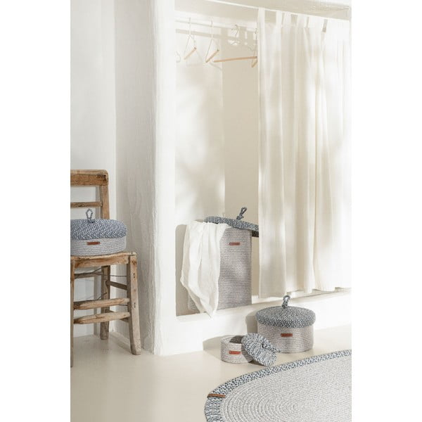 Medžiaginė dekoratyvinė laikymo dėžė su dangčiu - Mioli Decor-image-1