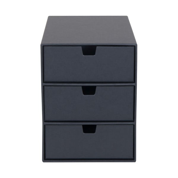 Tamsiai pilka daiktadėžė su 3 stalčiais Bigso Box of Sweden Ingrid-image-2