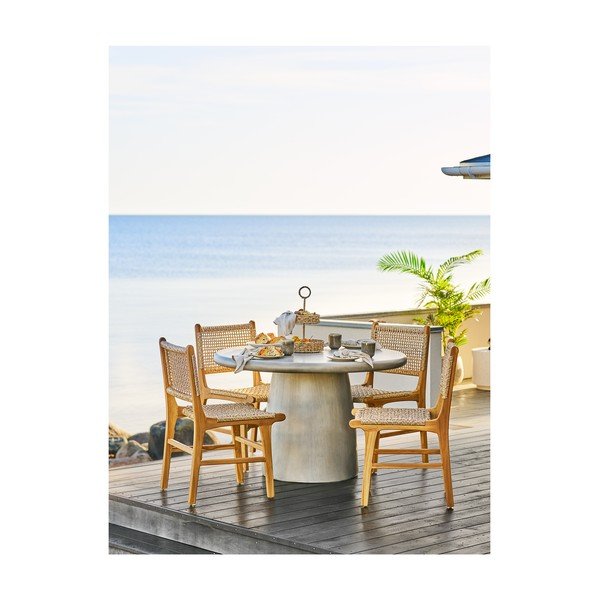 Iš keramikos apvalios formos sodo valgomojo stalas ø 60 cm Bonnet – House Nordic-image-1