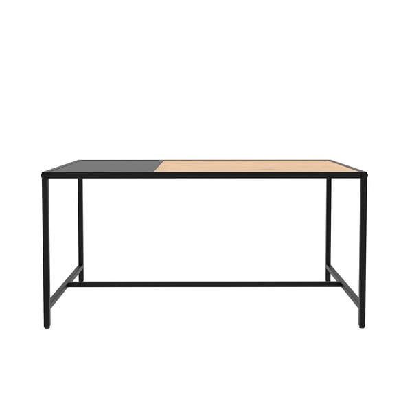 Kavos staliukas juodos spalvos/natūralios spalvos 60x100 cm Altino – Unique Furniture