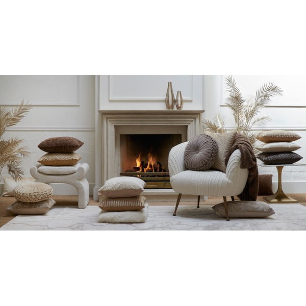 Iš boucle pufas kreminės spalvos Nafya – Light & Living-image-3