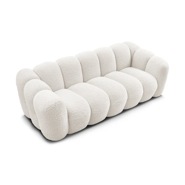 Baltos spalvos iš boucle sofa 232 cm Hippolyte – Bobochic Paris-image-4
