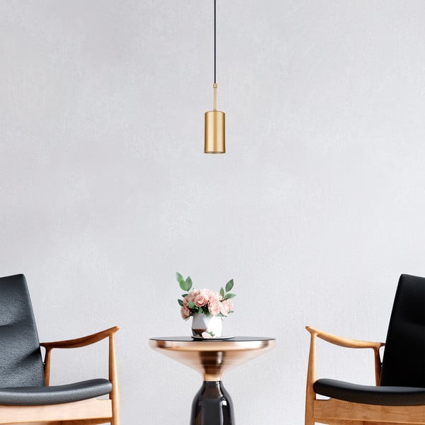 Aukso spalvos pakabinamas šviestuvas Squid Lighting Geo, aukštis 124 cm-image-2