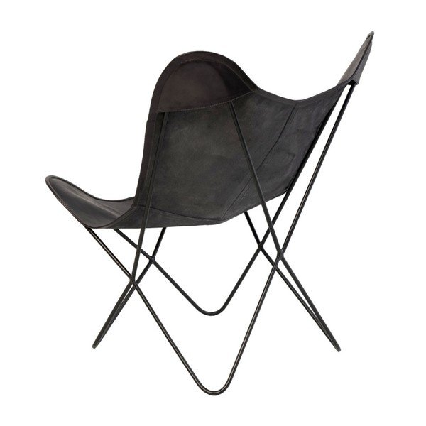 Juodas odinis krėslas Sømcasa Farfalla-image-4