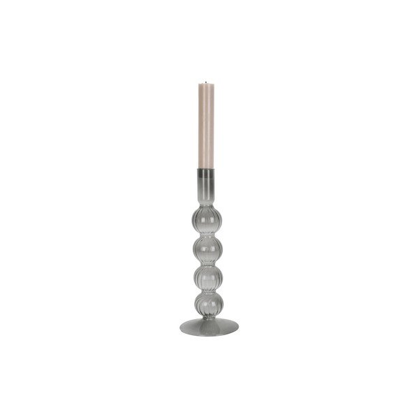 Pilka stiklo žvakidė PT LIVING Bubbles-image-1