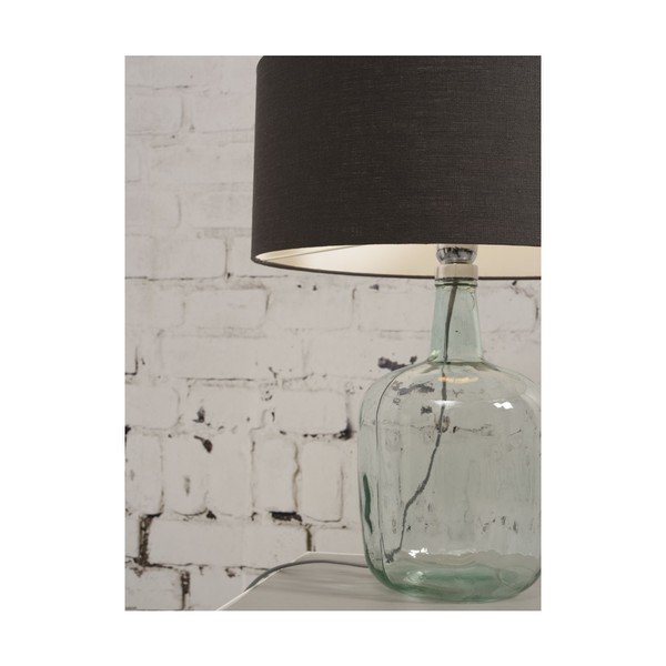 Stalo lempa su tamsiai mėlynu atspalviu ir perdirbto stiklo struktūra Good&Mojo Murano, ⌀ 30 cm-image-2