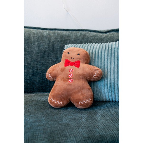 Iš velveto dekoratyvinė pagalvėlė su Kalėdų motyvu 28x37 cm Gingerbread – Catherine Lansfield-image-1