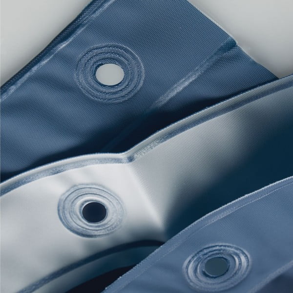 Mėlyna dušo užuolaida iDesign PEVA, 183 x 183 cm-image-3