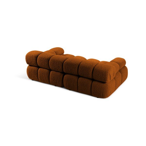 Terakotos spalvos sofa iš boucle 188 cm – Micadoni -image-2