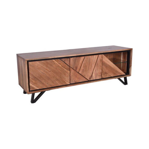 Natūralios spalvos iš akacijos masyvo TV spintelė 150x51x40 cm Ambala – Interia Home & Living-image-2