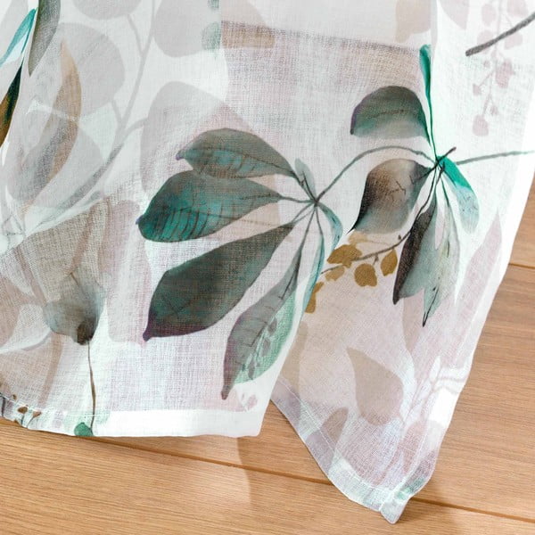 Permatoma užuolaida baltos spalvos/žalios spalvos 140x240 cm Dilaris – douceur d'intérieur-image-3