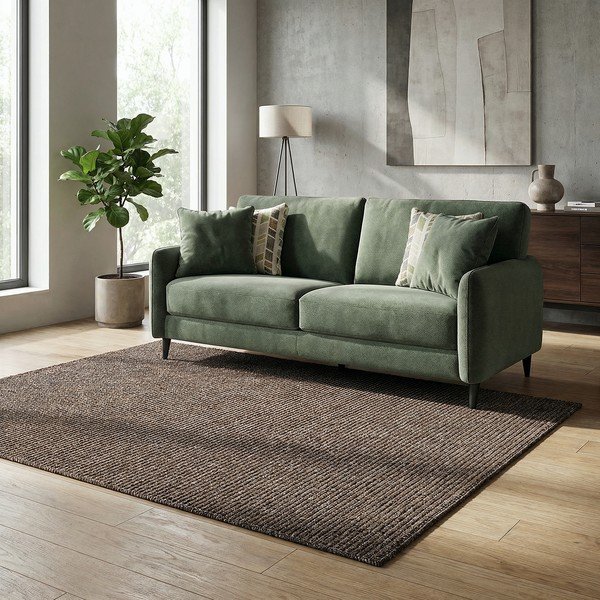 Tamsiai rudos spalvos kilimas 80x150 cm Lumen Liso – Universal-image-1