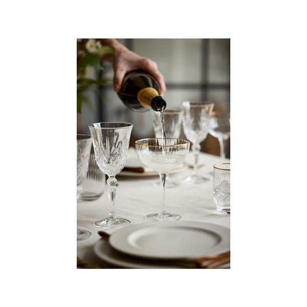 4 kokteilių taurių rinkinys su auksiniu apvadu Lyngby Glas Palermo, 315 ml-image-3