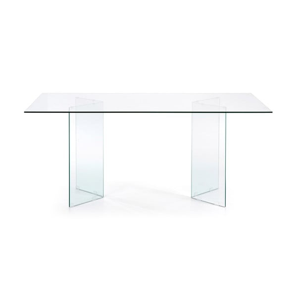 Valgomojo stalas su stikliniu stalviršiu 90x200 cm Burano – Kave Home-image-3