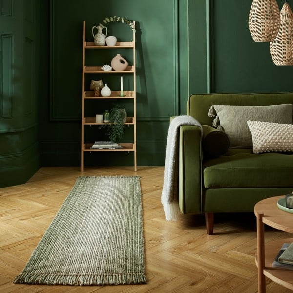 Kilimas žalios spalvos 60x230 cm – Flair Rugs-image-1