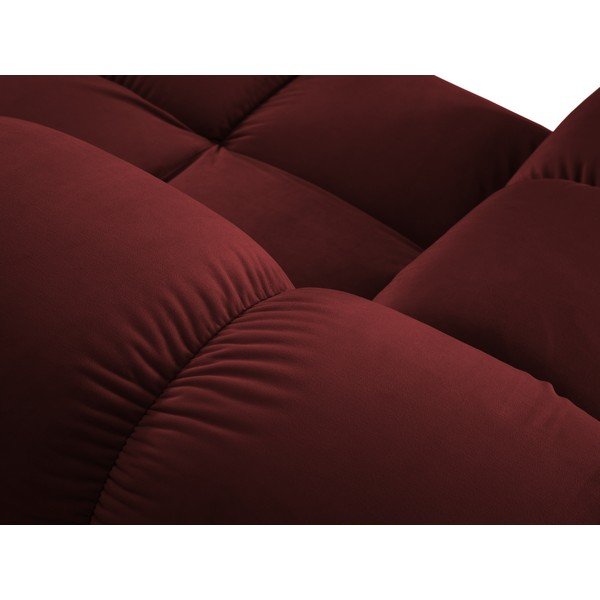 Sofa raudonos spalvos iš velveto 285 cm Bellis – Micadoni Home-image-1