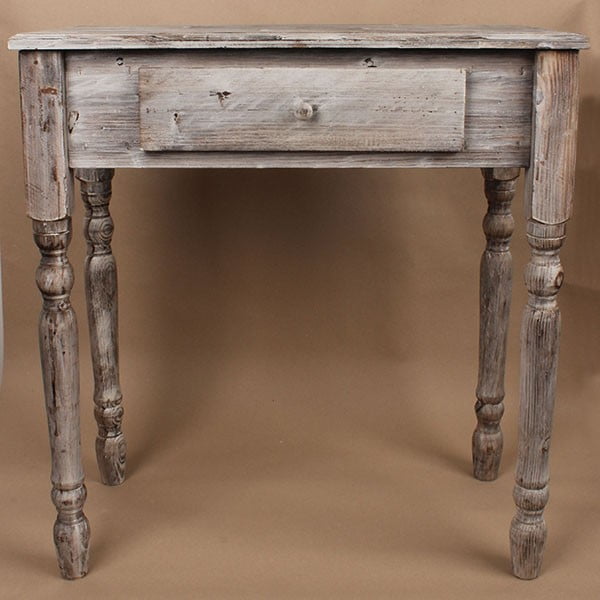 Medinis stalas su stalčiumi Pilkos dienos, 74x78 cm