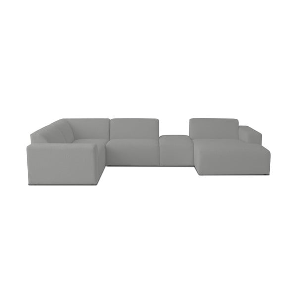 Iš boucle kampinė sofa pilkos spalvos („U“ formos) Roxy – Scandic
