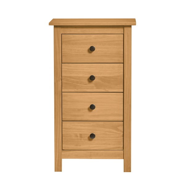 Natūralaus pušies masyvo komoda su 4 stalčiais "Marckeric Berna-image-4