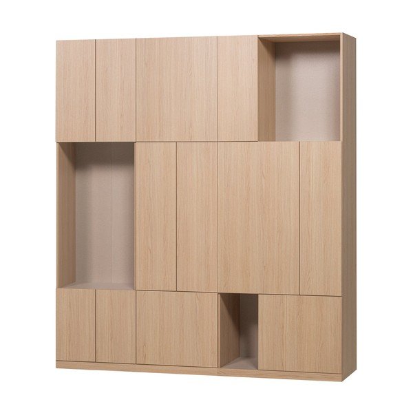 Natūralios spalvos modulinė spinta 188x215 cm Build – WOOOD-image-2