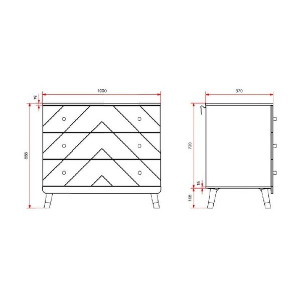 Baltos spalvos su vystymo stalu vaikiška šoninė spintelė 100x100x74 cm Billy – Vipack-image-2
