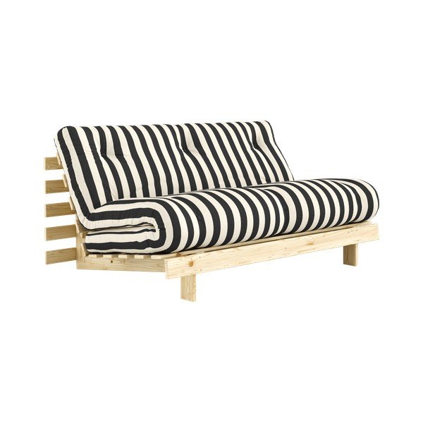 Juodos ir baltos spalvos sulankstoma sofa 160 cm Roots – Karup