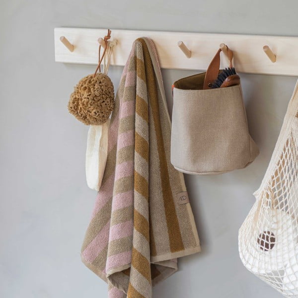 Rudos ir smėlio spalvos organinės medvilnės rankšluosčiai, 2 vnt., 40x55 cm Disorder - Mette Ditmer Denmark-image-1