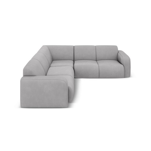 Kampinė sofa šviesiai pilkos spalvos (kintama/„L“ formos) Molino – Micadoni Home-image-2