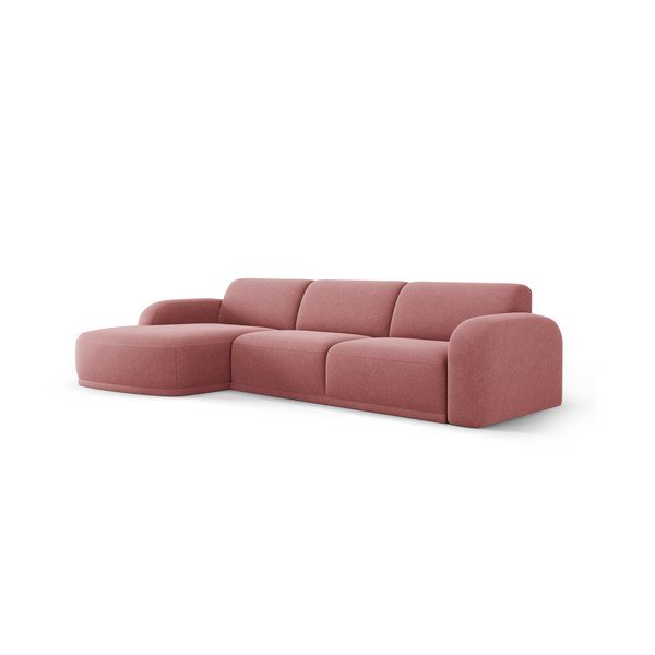 Iš velveto kampinė sofa šviesiai rožinės spalvos Erin – Micadoni Home-image-2