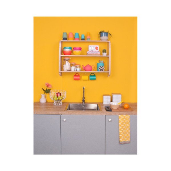 Neoninės rožinės spalvos keraminis kapučino puodelis PT KITCHEN Silk-image-1