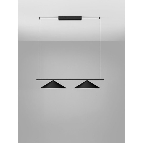 Matinės juodos spalvos iš aliuminio kabantis šviestuvas LED Lui – Nova Luce-image-4
