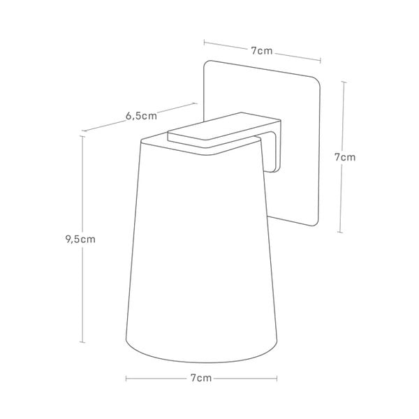 Iš plastiko laikiklis su puodeliu baltos spalvos Film Hook – YAMAZAKI-image-4