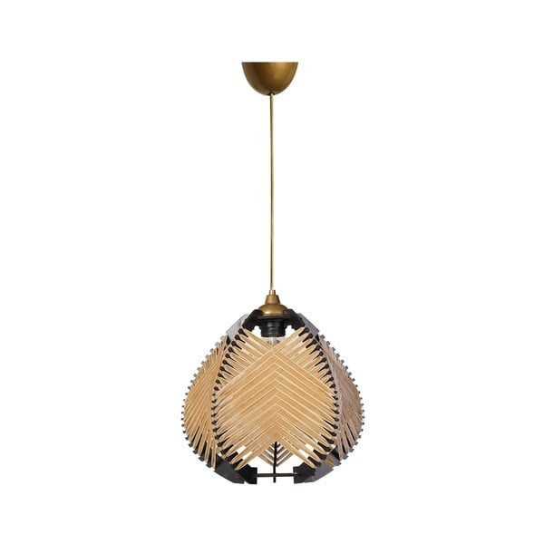 Kabantis šviestuvas juodos spalvos/smėlio spalvos ø 25 cm su tekstiliniu gaubtu – Opviq lights