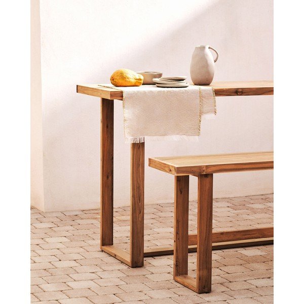 Iš tikmedžio masyvo sodo baro stalas 140x70 cm Canadell – Kave Home-image-1