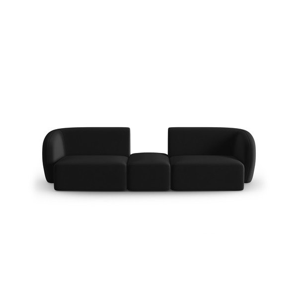 Juodos spalvos iš velveto sofa 246 cm Paolo – Milo Casa