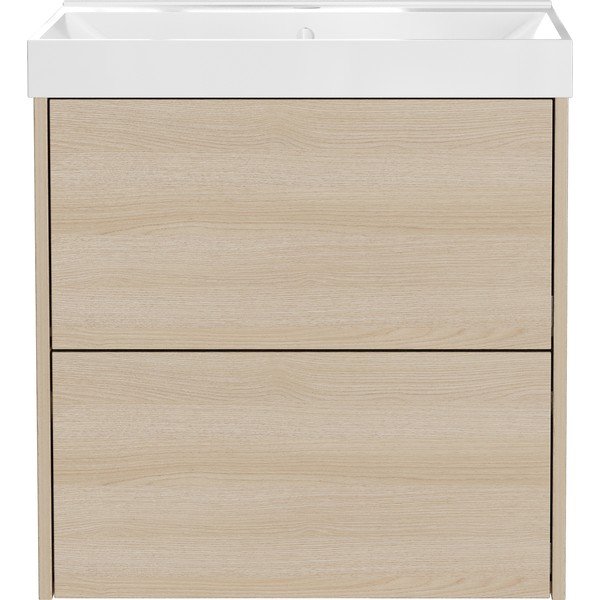 Natūralios spalvos pakabinama spintelė po kriaukle iš ąžuolo 61x65 cm Bodera – Germania-image-3