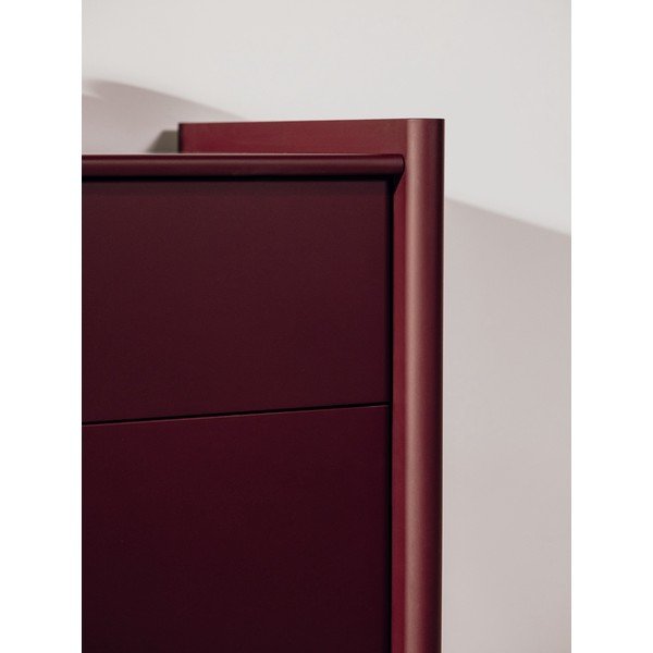 Bordo spalvos šoninė spintelė 160x91x46 cm Rali – noo.ma-image-4