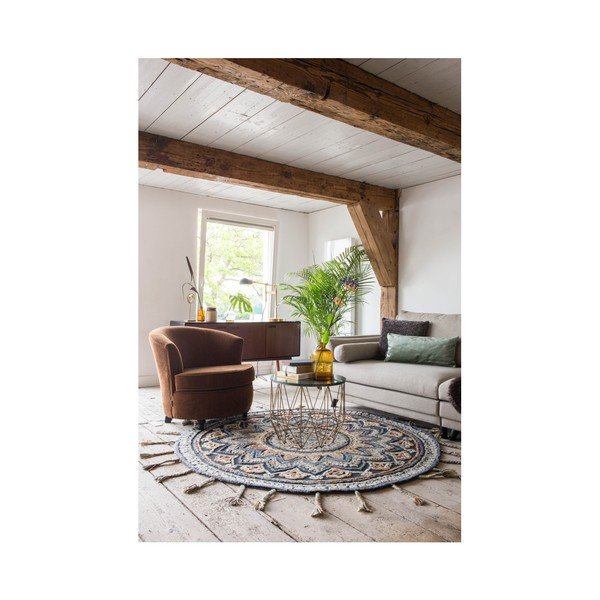 Rankų darbo kilimas Dutchbone Pix, Ø 170 cm-image-2