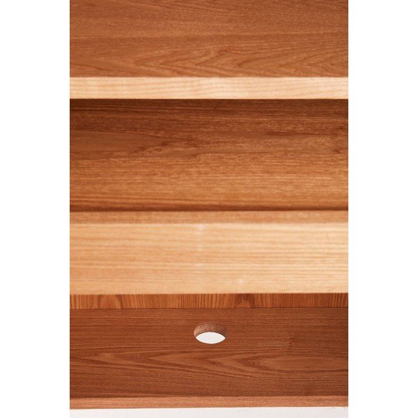 Natūralios spalvos spintelė iš uosio su anga laidams 100x140x45 cm Sion – Jotex-image-3