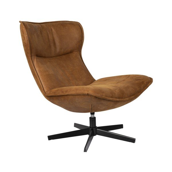 Konjako rudos spalvos pasukamas fotelis John - White Label