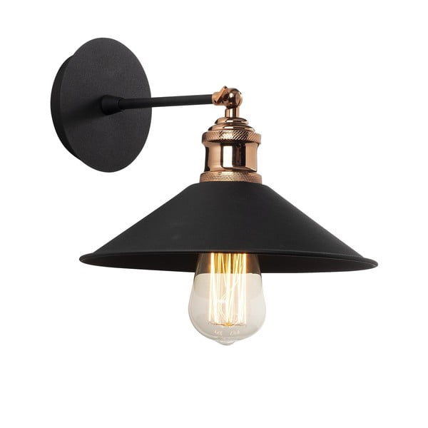 Juodos spalvos sieninė lempa ø 24 cm Berceste – Opviq lights-image-2