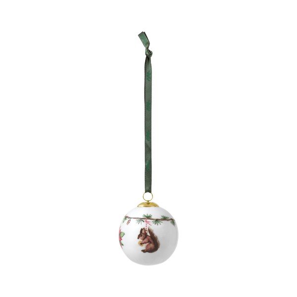 Baltas porcelianinis pakabinamas kalėdinis papuošalas Kähler Design Hammershøi-image-3