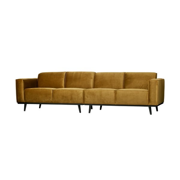 Geltonos spalvos iš velveto sofa 280 cm Statement – WOOOD-image-1